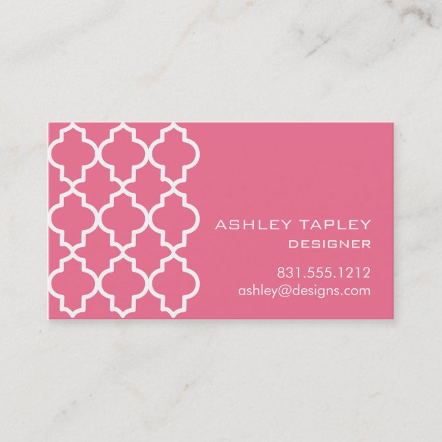 Moroccan Honeysuckle Dreams Business Card (Front)