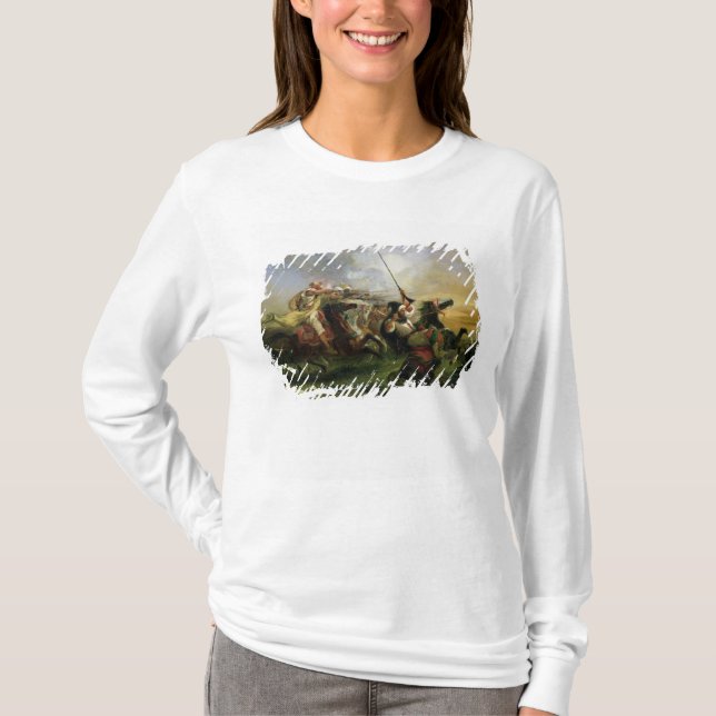 Moroccan horsemen in military action, 1832 T-Shirt (Front)