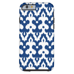 Moroccan Ikat Damask Pattern, Cobalt Blue & White Tough iPhone 6 Case