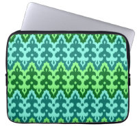 Moroccan Ikat Damask, Turquoise & Jade Green