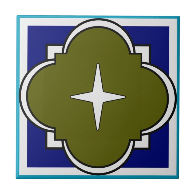 moroccan inspired ceramic tile (Front)