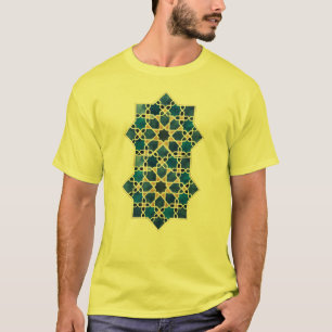 Moroccan Islamic Geometric Star Pattern Watercolor T-Shirt