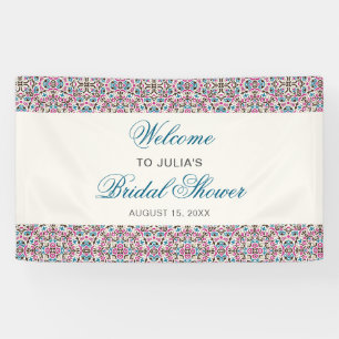 Moroccan Lattice Geometric Mandala Wedding Banner