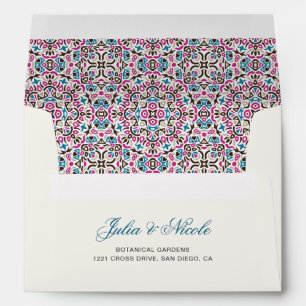 Moroccan Lattice Geometric Mandala Wedding Envelope