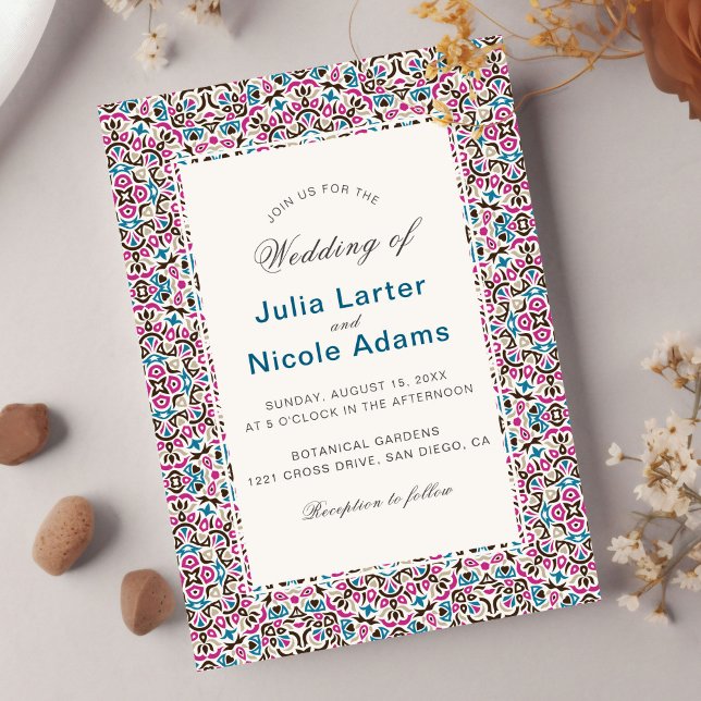 Moroccan Lattice Geometric Mandala Wedding Invitation (Creator Uploaded)