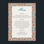 Moroccan Lattice Geometric Mandala Wedding Menu<br><div class="desc">Beautiful Invitation to celebrate Special occasions and festivals comes with digital and E-invitation as per your request. We would love to replicate our designs to make multiple products like rsvp cards, labels envelopes, and more. Customisation is available for ready to print on request at info@shamaurcreatif@gmail.com. Look Forward to hearing from...</div>
