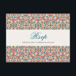 Moroccan Lattice Geometric Mandala Wedding Postcard<br><div class="desc">Beautiful Invitation to celebrate Special occasions and festivals comes with digital and E-invitation as per your request. We would love to replicate our designs to make multiple products like rsvp cards, labels envelopes, and more. Customisation is available for ready to print on request at info@shamaurcreatif@gmail.com. Look Forward to hearing from...</div>