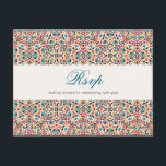 Moroccan Lattice Geometric Mandala Wedding Postcard<br><div class="desc">Beautiful Invitation to celebrate Special occasions and festivals comes with digital and E-invitation as per your request. We would love to replicate our designs to make multiple products like rsvp cards, labels envelopes, and more. Customisation is available for ready to print on request at info@shamaurcreatif@gmail.com. Look Forward to hearing from...</div>