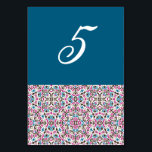 Moroccan Lattice Geometric Mandala Wedding Table Number<br><div class="desc">Beautiful Invitation to celebrate Special occasions and festivals comes with digital and E-invitation as per your request. We would love to replicate our designs to make multiple products like rsvp cards, labels envelopes, and more. Customisation is available for ready to print on request at info@shamaurcreatif@gmail.com. Look Forward to hearing from...</div>