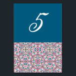 Moroccan Lattice Geometric Mandala Wedding Table Number<br><div class="desc">Beautiful Invitation to celebrate Special occasions and festivals comes with digital and E-invitation as per your request. We would love to replicate our designs to make multiple products like rsvp cards, labels envelopes, and more. Customisation is available for ready to print on request at info@shamaurcreatif@gmail.com. Look Forward to hearing from...</div>