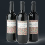 Moroccan Lattice Geometric Mandala Wedding Wine Label<br><div class="desc">Beautiful Invitation to celebrate Special occasions and festivals comes with digital and E-invitation as per your request. We would love to replicate our designs to make multiple products like rsvp cards, labels envelopes, and more. Customisation is available for ready to print on request at info@shamaurcreatif@gmail.com. Look Forward to hearing from...</div>