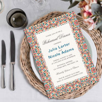 Moroccan Lattice Geometry Mandala Rehearsal Dinner