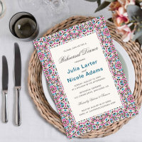 Moroccan Lattice Geometry Mandala Rehearsal Dinner