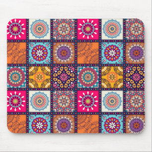 Moroccan mandala colorful ethnic mouse pad