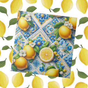 Moroccan Mediterranean Lemons  Tile