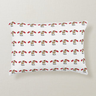 Moroccan Mint Tea, Morocco Flag & Traditional Tea Decorative Cushion