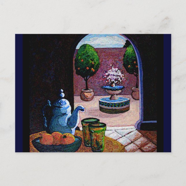 Moroccan mint tea postcard (Front)