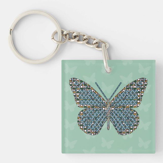 Moroccan Monarch Acrylic Keychain (Front)