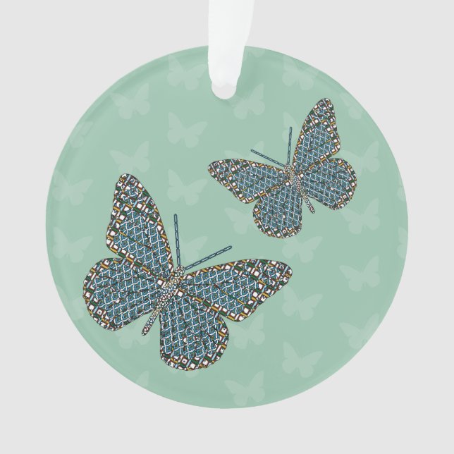 Moroccan Monarch Acrylic Ornament (Front)