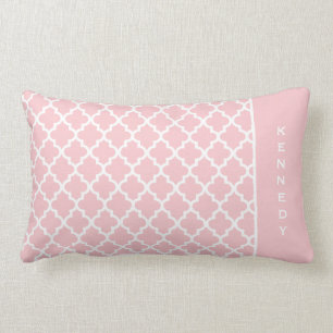 Moroccan Monogram Pillow   Light Pink