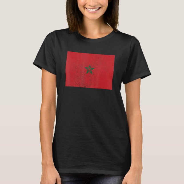 Moroccan Morocco Flag Pride Moroccan Flag T-Shirt (Front)