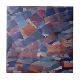 Moroccan mosaic blue teal multicolored decorative  tile