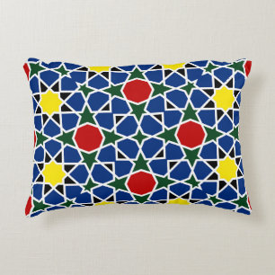 Moroccan Mosaic Geometric Pattern design tile Decorative Cushion