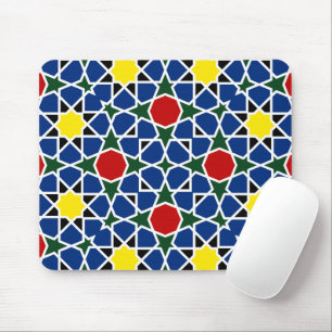  Moroccan Mosaic Geometric Pattern design tile Mouse Pad