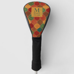 Moroccan Mosaic Geometric Seamless Aztec Pattern Golf Head Cover