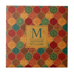 Moroccan Mosaic Geometric Seamless Aztec Pattern Tile