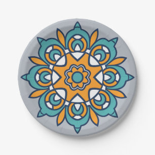 Moroccan mosaic paper plate