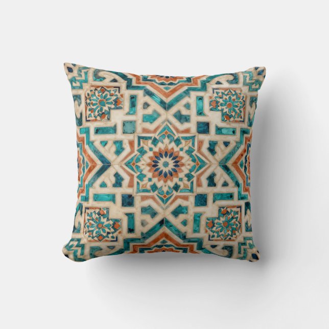 Moroccan Mosaic Pattern Cushion (Front)
