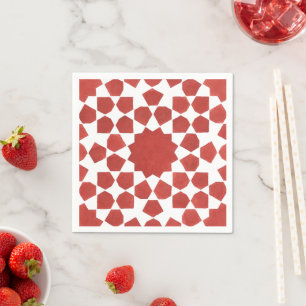 Moroccan mosaic red MAMLUK Napkin