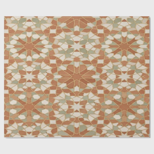Moroccan Mosaic Star Gift Wrap (Flat)