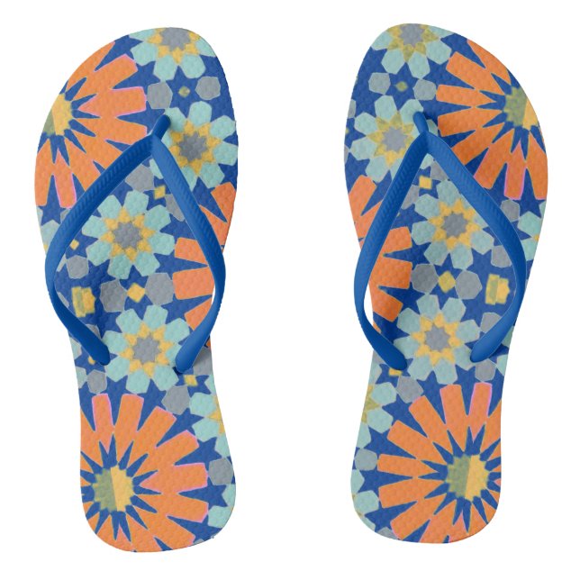 Moroccan Mosaic Tile Design Jandals (Footbed)