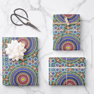 Moroccan Mosaic Wrapping Paper Sheet