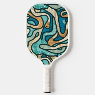 Moroccan mosaics pickleball paddle