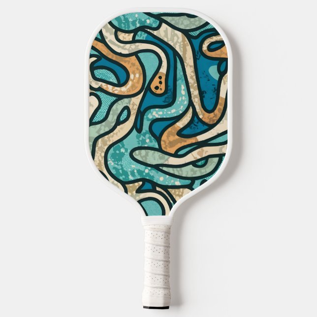 Moroccan mosaics pickleball paddle (Back)