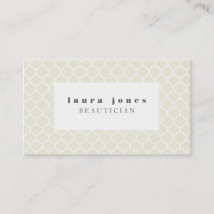 Moroccan Neutral Fashion Stylist Template Business Card