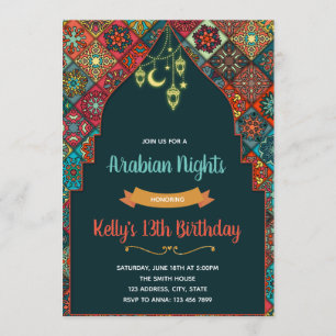 Moroccan night party invitation