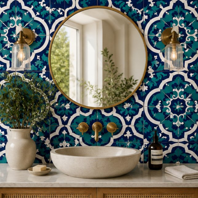 Moroccan Oasis Mosaic for Luxury Mediterranean  Tile (Creator Uploaded)