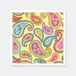 Moroccan Paisley Cute Boho Birthday Party Napkin