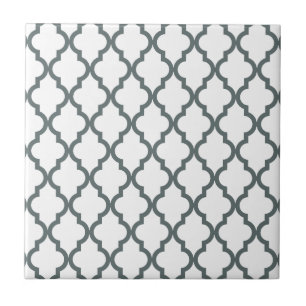 Moroccan Pattern: Dark Grey I Tile