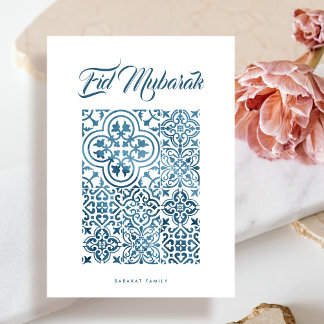 Moroccan Pattern Eid Mubarak Card