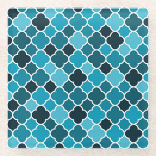 Moroccan pattern glass coaster