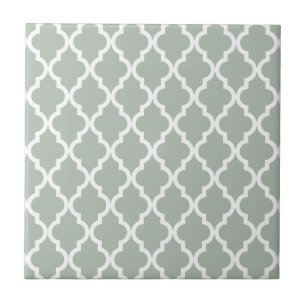 Moroccan Pattern: Neutral Green Tile