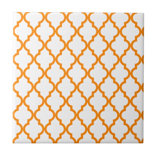 Moroccan Pattern: Orange Tile (Front)