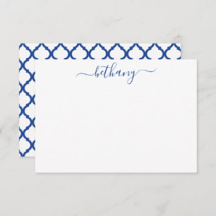 Moroccan Pattern Personalised Note Cards