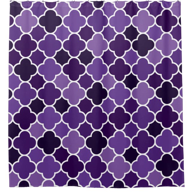 Moroccan pattern shower curtain (Front)