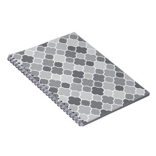 Moroccan pattern spiral notebook